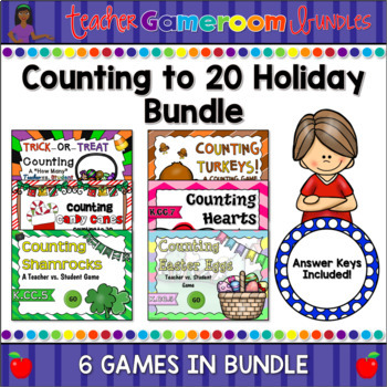 Preview of Counting to 20 Holiday Powerpoint Bundle
