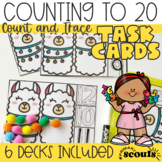 Counting to 20 (Kindergarten Task Cards) COUNT and TRACE