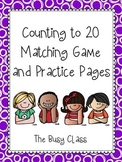 Counting to 20 Matching Game and Practice Pages