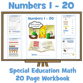 Preview of Numbers to 20 Workbook: Special Education Math