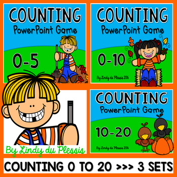 Preview of Count to 20 PowerPoint Games Fall Theme