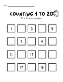 Counting to 20 Printable Worksheet | Number Recognition, C