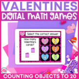 Counting to 20 Valentine's Day Math Game for Distance Lear