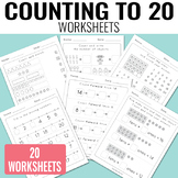 Counting to 20 Worksheets - Kindergarten