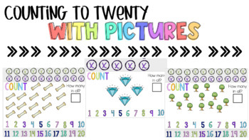 Preview of Counting to 20 with with Pictures: Digital Task Cards