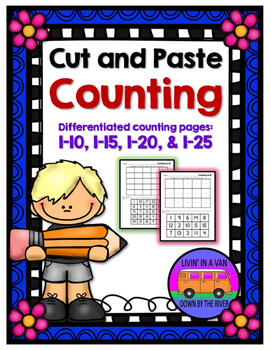 Preview of Counting to 25: Worksheets and Differentiated EASEL Activities