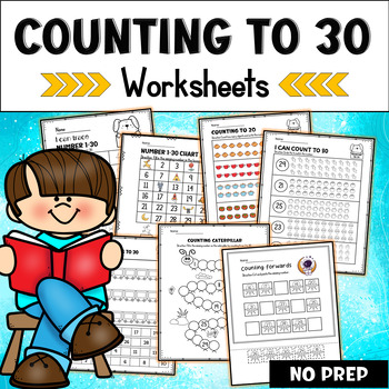 Counting to 30|Number to 30 Worksheets by The Rabbit Studio | TPT