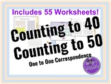 Counting to 40, Counting to 50, One to One Correspondence