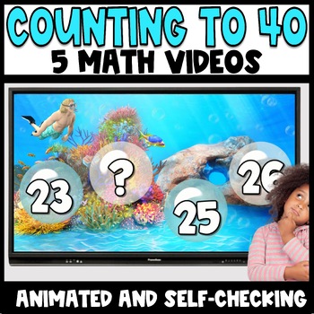 Preview of Counting to 40 Math Videos - Animated Whiteboard Early Finishers