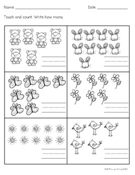Counting to 5, Counting to 10 - Math Worksheets by Inspired by Aloha