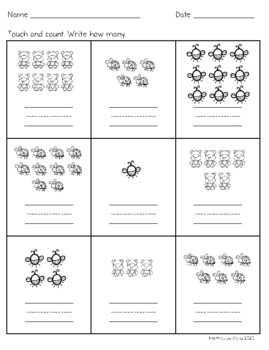 Counting to 5, Counting to 10 - Math Worksheets by Inspired by Aloha