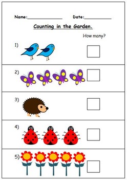 Spring Counting Activities: Interactive PowerPoint and Worksheets by