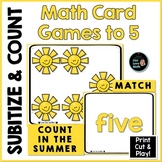 Counting to 5   Subitizing Cards  Math Games  Number Sense