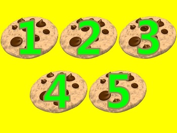 Preview of Counting to 5 with Chocolate Chip Cookies