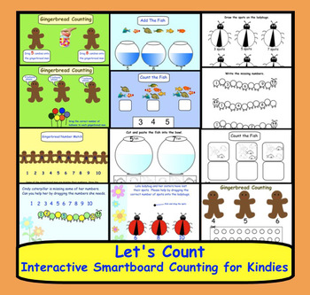 Preview of Counting to Ten:  Interactive Smartboard Lessons for Kindies