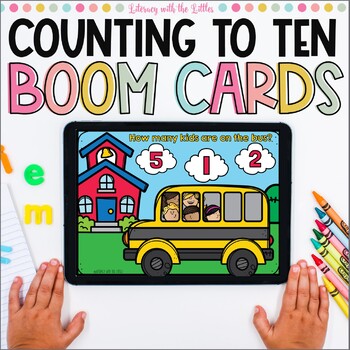 Preview of Counting up to 10 BOOM Cards | Digital Task Cards for Distance Learning