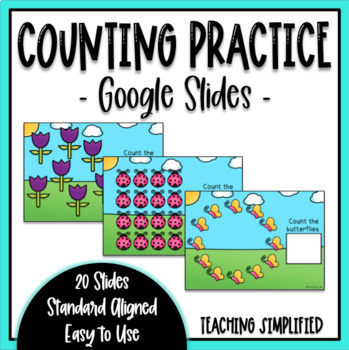 Preview of Counting up to 20 for Google Slides Distance Learning