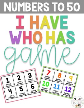 Preview of I have Who has counting to 50 game