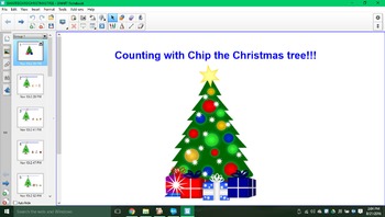 Preview of Counting with Chip the Christmas tree SMARTboard activity!!!