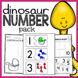 Dinosaur Unit - Number Worksheets, Math Centers, Flash Cards, and Activities!
