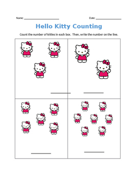 freebie counting with hello kitty 1 10 editable by miss