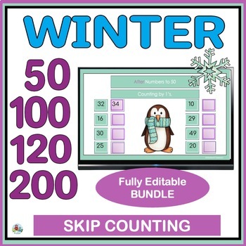 Preview of Counting with Numbers to 50, 100, 120 and 200 with Skip Counting and More