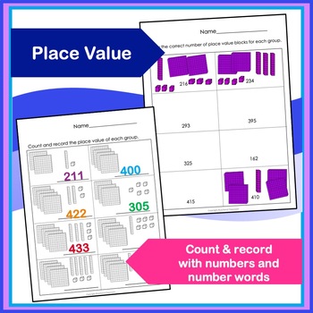 Counting with Numbers to 500 and 1000 Place Value and Color by Number