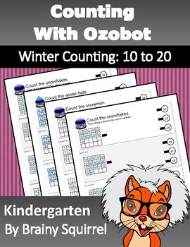 Preview of Counting with Ozobot - Winter Counting: 10 to 20