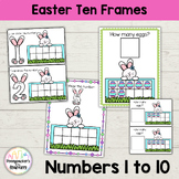 Counting with Ten Frames - Easter Math Centers - Numbers 1 to 10