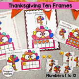 Counting with Ten Frames - Thanksgiving Math Centers - Num
