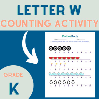 Preview of Counting with W Words | Printable Math Activity