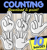 Counting with hands - Printable