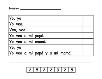 Counting words/Contando palabras by Roxanne Martinez | TpT