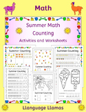 Counting worksheets and activities - summer theme