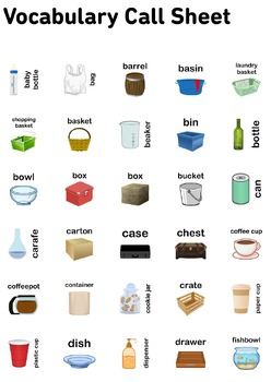 English Vocabulary - 100 HOUSEHOLD ITEMS 