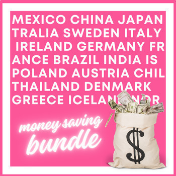 Preview of Around the World Country Studies - ALL 193 Countries MEGA Money Saving Bundle!!
