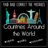 Countries Around the World: Find and Correct the Mistakes