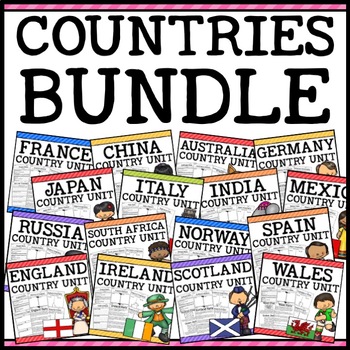 Preview of Countries Around the World Social Studies Complete Units Bundle