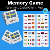Countries, Capital Cities & Flags - memory game