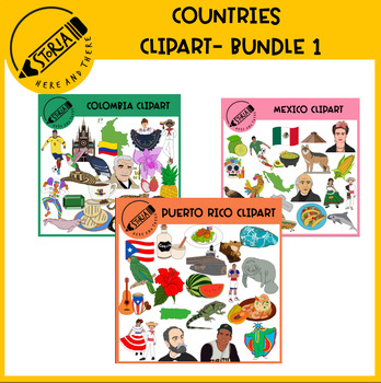 Preview of Countries Clipart Bundle 1