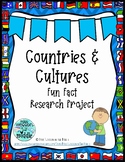 Countries & Cultures Fun Fact Research Project Planning Sheet