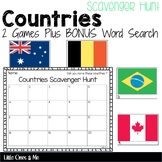 Countries Flags Around the World Scavenger Hunt Game Activity