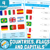 Countries Flags and Capitals Worksheets