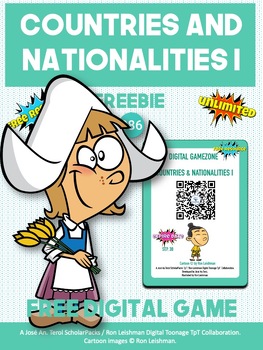 Preview of Countries & Nationalities I. FREEBIE. Digital Game.