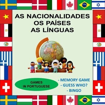 Preview of Countries, Nationalities, and Languages GAMES in Portuguese
