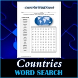 Countries Word Search Puzzle