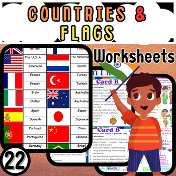 Preview of Countries and Flags Worksheets: A Fun and Educational Journey!