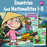 Countries and Nationalities I-II. Super Bundle. FlashCards