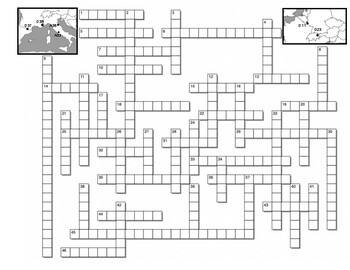 Countries in Europe map Crossword by Northeast Education TPT