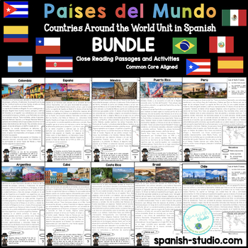 Preview of Countries in Spanish BUNDLE